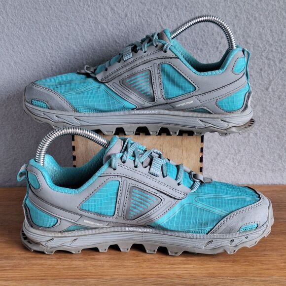 Altra Lone Peak 4 Trail Running Shoes Women 7 Teal Blue Gray Athletic Sneakers - Picture 5 of 12